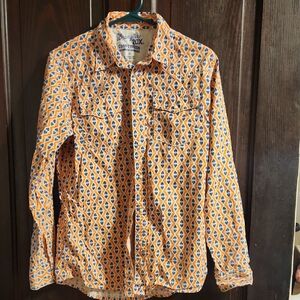 Wrangler Kids Orange and Blue Geometric Shirt